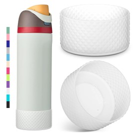 2PCS Diamond Silicone Boot for Owala Water Bottle 24 oz 32 oz 40 oz, Anti-Slip Protective Sleeve for Owala Twist,FreeSip and Flip Stainless Steel Water Bottle, BPA-Free, Dishwasher Safe, Accessories