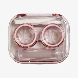 Lid fixed transparent lens case 4ea