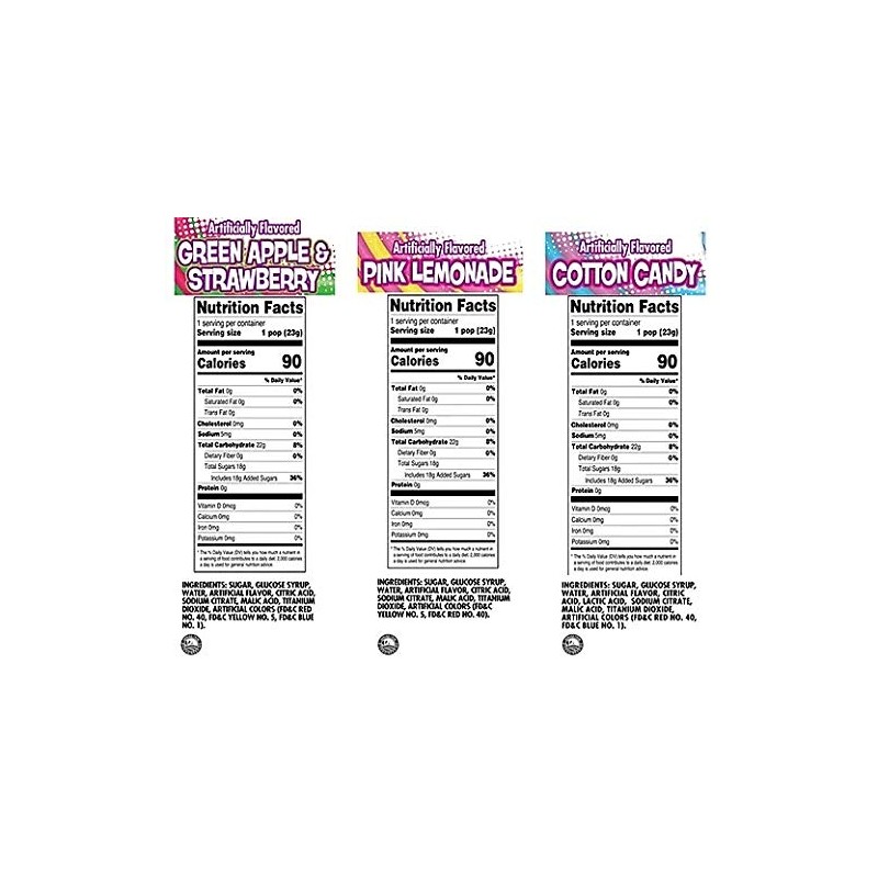Twisted Lip Pops Assorted Flavored Lollipops, 0.8 Ounce, 12 Count