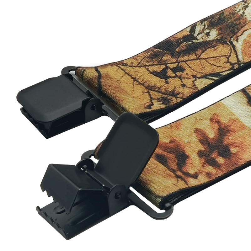 Camo Suspenders for Men - Heavy Duty Clips - Hunting