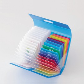 リヒトラブ カードケース ポイントカードホルダー 40枚 青 A5013-8