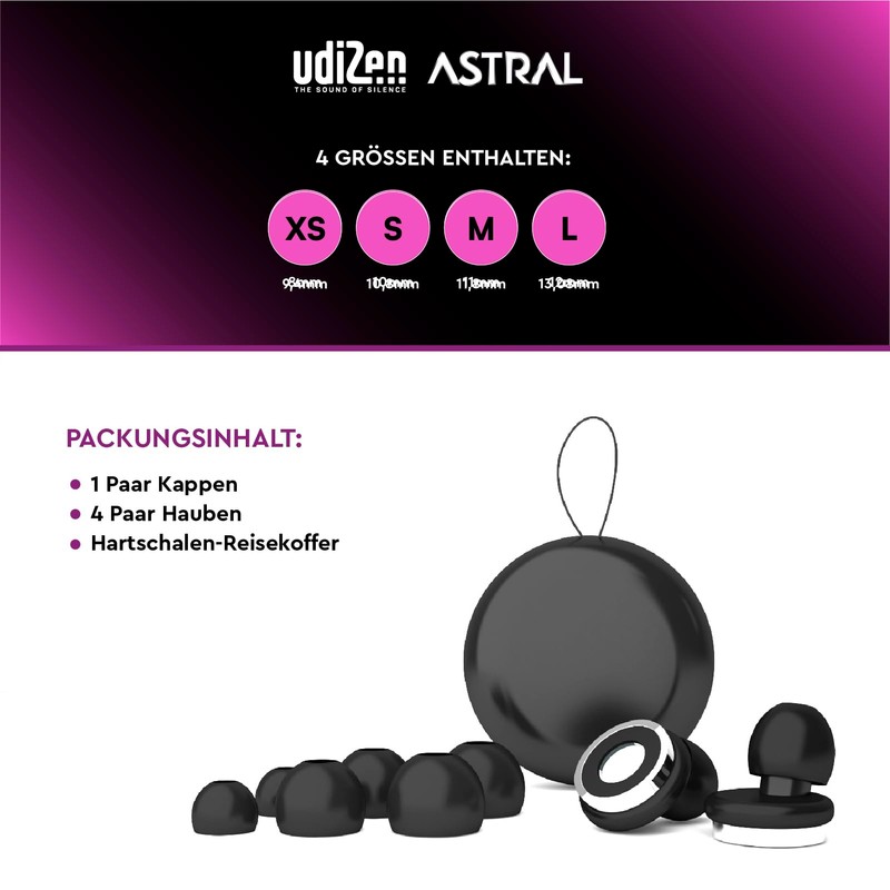 Earplugs for Travel, Sleeping, Learning, Noise Reduction, 40 dB, UdiZen