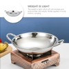 Kichvoe Stainless Steel Bottom Wok Pan Cooking Pot with Double