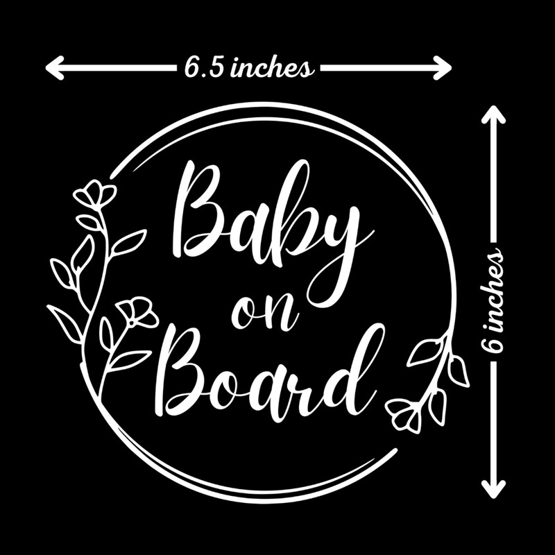 Baby on Board Signs for Car, 6.5 x 6 Baby