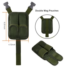 Shoulder Holster Xaegistac Airsoft Holsters General Vertical Gun Holster Adjustable for Most Kinds of Pistols (Army Green)