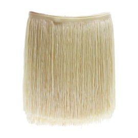 Yalulu 10 Metres Length 20 cm Width Tassel Cut Fringe Fringe Trimming Costume Latin Dress Garment Apparel Lace Trim Sewing Accessories (Beige)