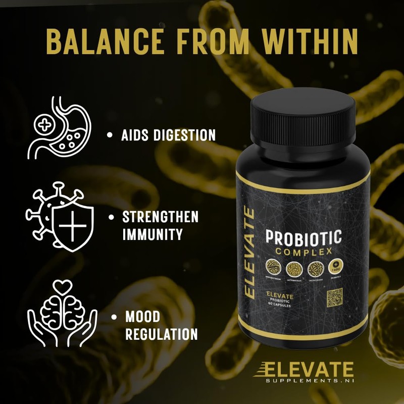Elevate Supplements Probiotic Complex, 60 Capsules | 50 Billion CFU