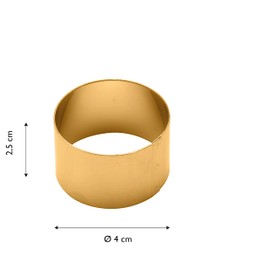 Echtwerk Napkin Ring Set Stainless Steel Circle Design Napkin Holder Napkin Buckles Universal Table Decoration for Weddings Diameter 4 cm Gold Edition 4 Pieces