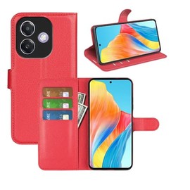 Ezydigitals Case for Oppo A60 5G Premium PU Leather Card Wallet Case Cover - Red