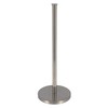 Silver Toilet Paper Holder Stand – Weighted Base, Anti-Slip Pads,