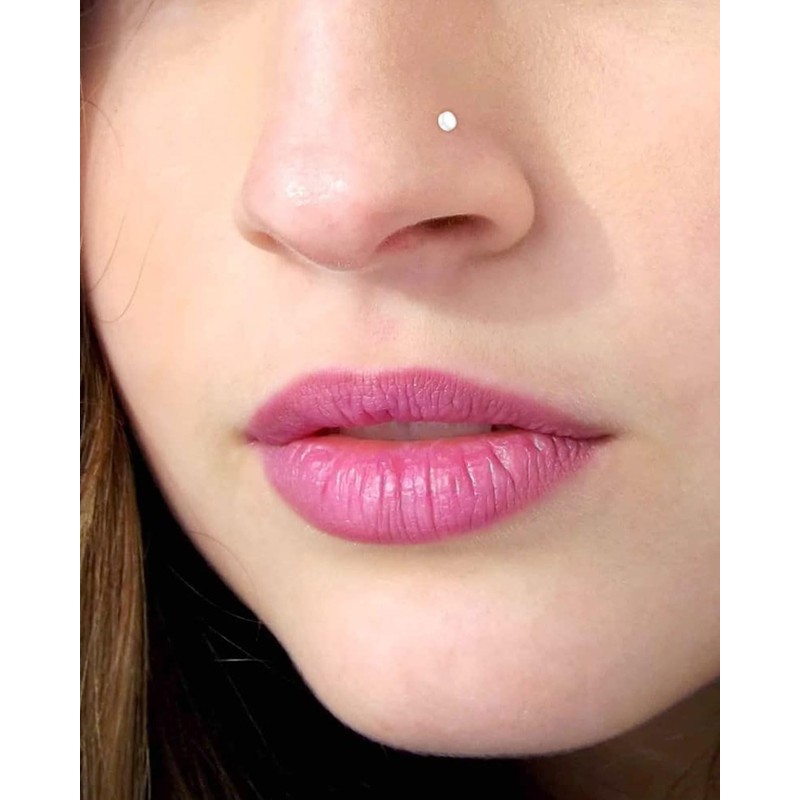 ZAMXHUG 20G Plastic Nose Stud Hide Piercing for School, 7