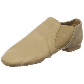 Sansha Moderno Leather Slip On Jazz Shoe,Tan,6 M US Women's
