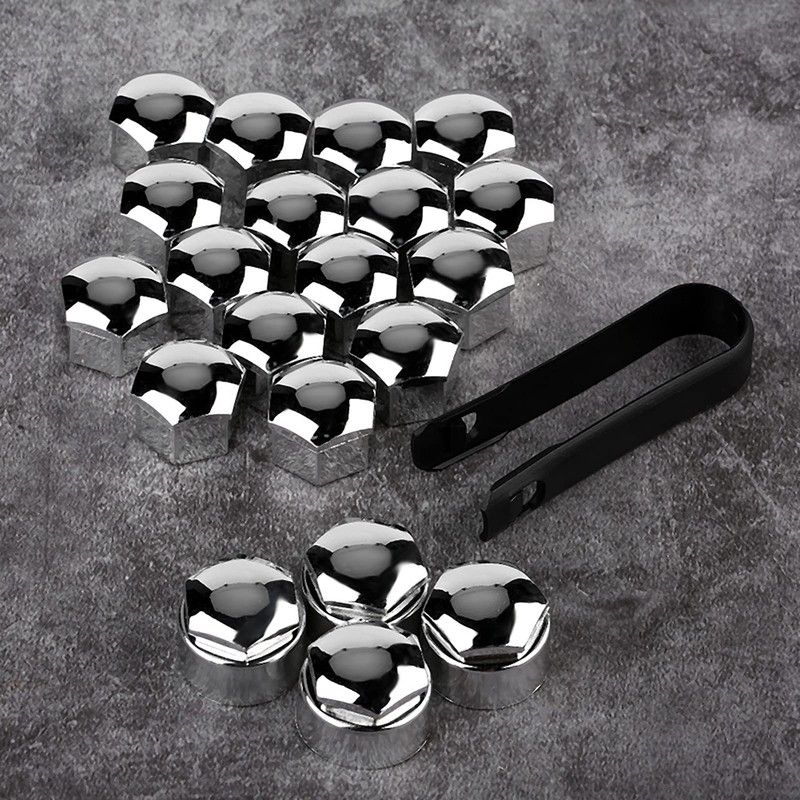 Pack of 20 Wheel Bolt Caps, Universal 17 mm Plastic