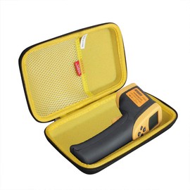Hermitshell Hard Travel Case for Etekcity Lasergrip 800 Digital Infrared Thermometer Laser Temperature Gun (Black+Yellow)