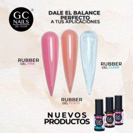 GC Nails Rubber Gel (set 3 Colores) Secado Lámpara Led/uv, Gc Nails