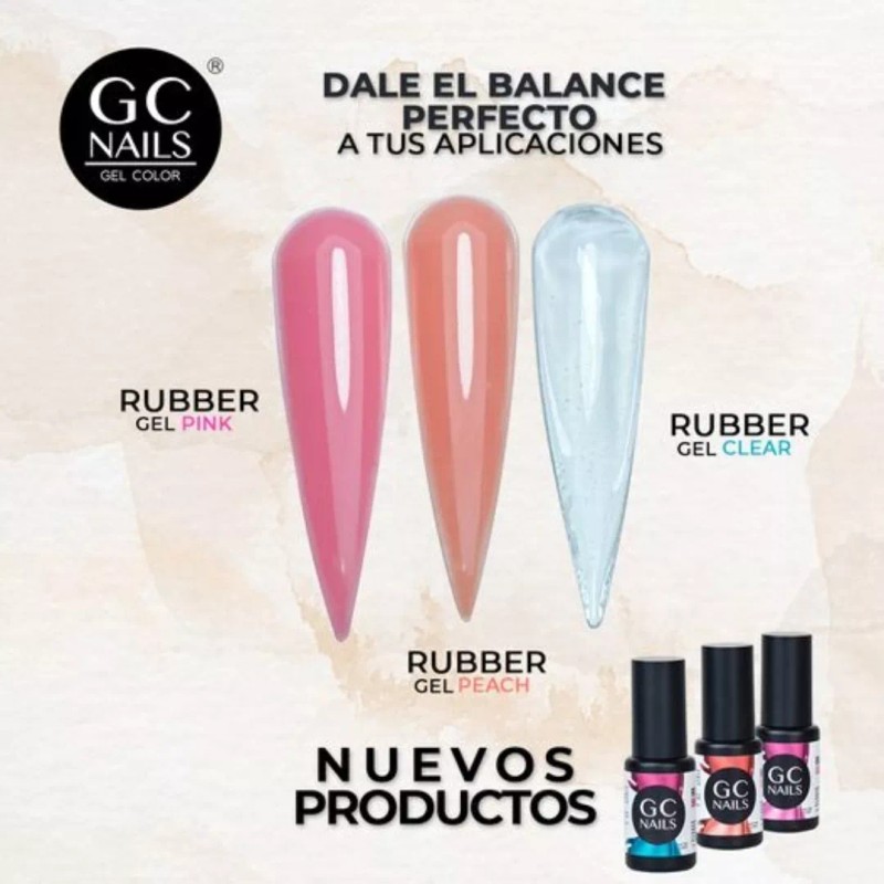 GC Nails Rubber Gel (set 3 Colores) Secado Lámpara Led/uv,