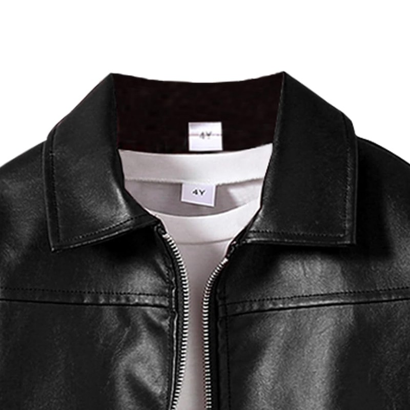 Nivne Tco Toddler Boy Leather Jacket - Stylish Black Drop