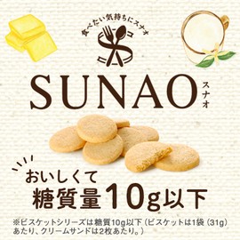 Sunao Ezaki Glico Cream Sand, 0.1 oz (4.5 g) of Sugar Per Sheet, 7 Boxes