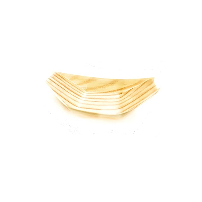 PAPSTAR 50 Finger Food Bowls, Pure Wood, 14 cm x