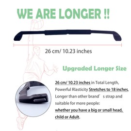 UPIONIC Eyeglass Strap Eyewear Retainers, Silicone Glasses strap, Non-slip Elastic Sports Straps for Men, Women, Kids, Sunglasses Straps,3Pcs,Clear