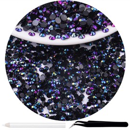 RODAKY 1000Pcs Resin Rhinestones，6MM Purple Red AB Round Flatback Jelly Rhinestones for Crafts DIY Crystal Gems Shiny Diamond for Nails Design Rhinestones Bulk Tumblers Face Makeup Clothes Shoes