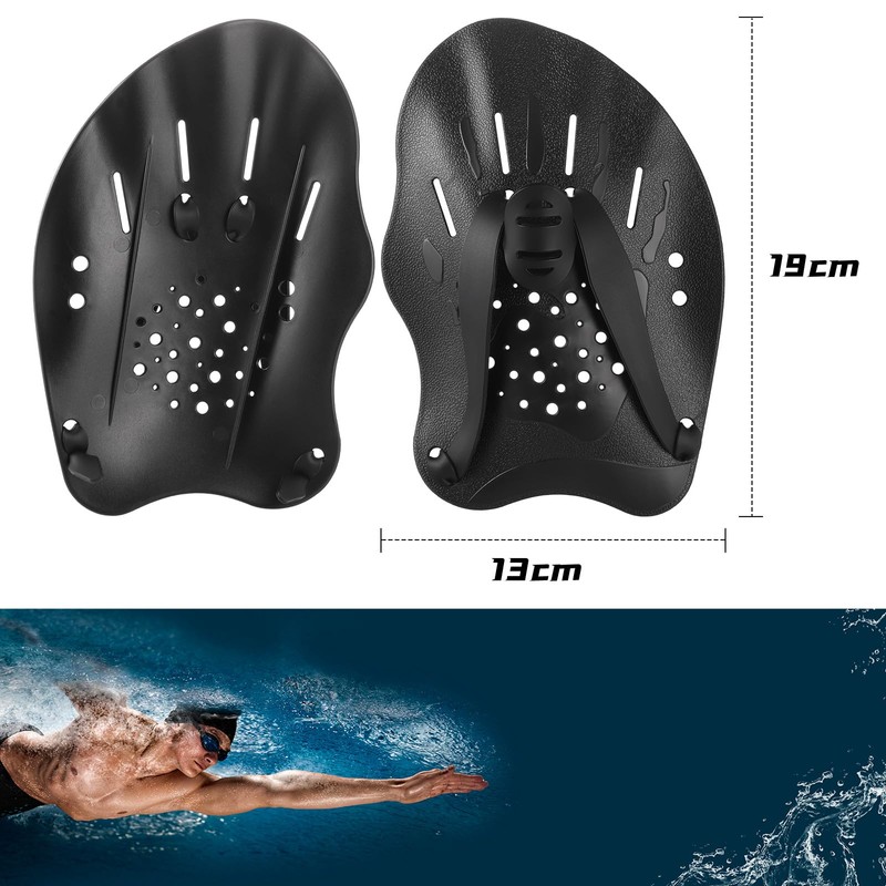 Zocipro 1 Pair Swimming Hand Paddles, Swim Paddles with Adjustable