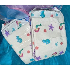 Ageplay Outfitters Case of 40 Seaside Princess Adult Diapers ABDL - Large