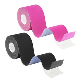 KEQAR 2 Rollen Sportband, professionelles Sportband, wasserdichtes hautfreundliches Sportband für Muskelunterstützung und Knieschmerzen (2.5cmx5m)