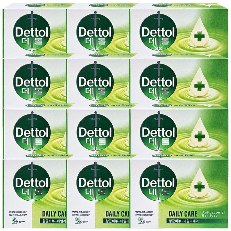 Dettol 데톨 데일리케어 항균비누 100g 1입 x12개 [식물나라 캐모마일 12입]