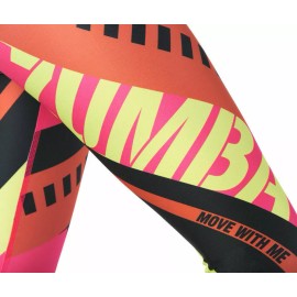 Zumba Faster Better Ankle Leggings - Riding with my Crew -Gumball size XS (B268)