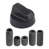 CAM2 Universal Control Knobs, Pack of 4, Black Control Knobs