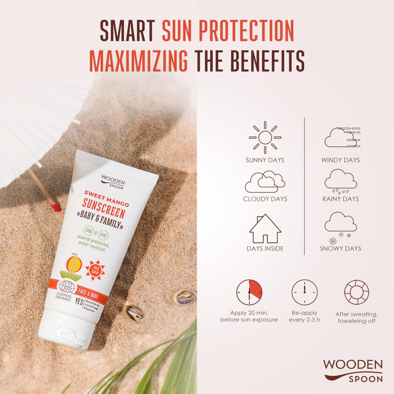 WOODEN SPOON Organic Sun Cream "Baby & Family" SPF 50