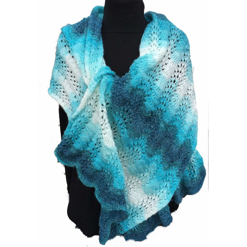 Knitting Kit for Turquoise Wrap/Shawl