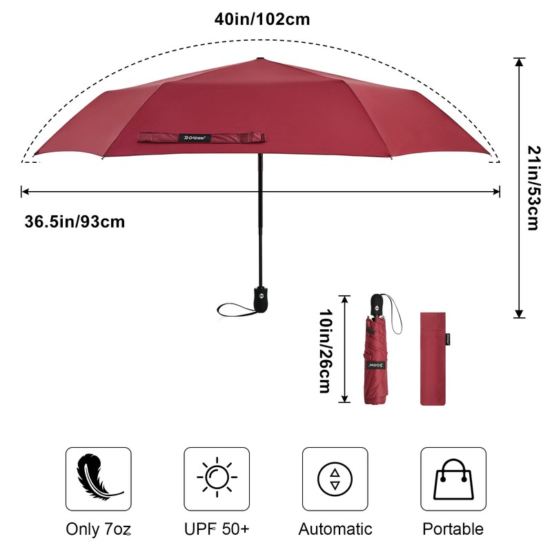 G4Free 旅行用傘 超軽量：200ｇ UPF 50+ UV保護 コンパクト傘 超スリム 小型 ミニ