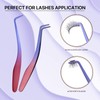 Miuffue Lash Applicator Tool DIY Eyelash Applicator Stainless Steel Curved