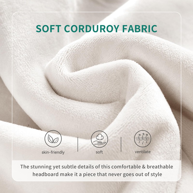 YITAHOME Full Bed Frame with Adjustable Vertical Channel Wingback Headboard,