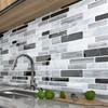 LaCheery White Grey Black Marble Peel and Stick Backsplash for