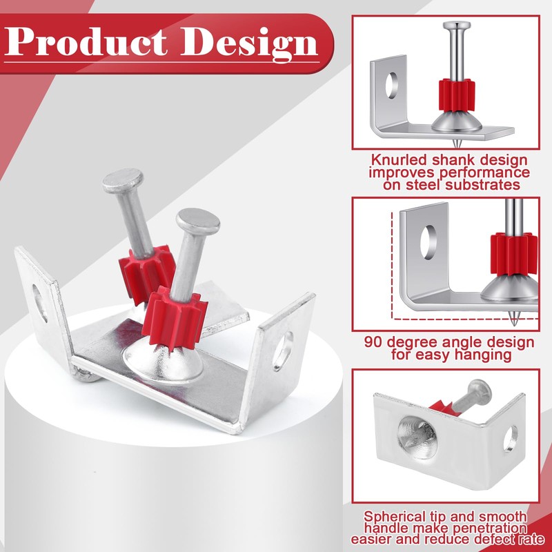 MorningRo 100 Pcs Powder Actuated Fasteners Drive Pin 1-1/4-inch Length,
