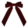 Velvet Bows for Girls Red Ribbon Bow Hair Clips Long