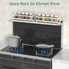 LUCYCAZ 2 Pack Wall Mounted Spice Rack for Spice Jars