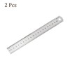 Kozelo 2pcs Stainless Steel Ruler - [8 Inch] Straight Edge