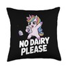 No Dairy Please Milk Dairy Allergy Lactose Intolerance Throw Pillow