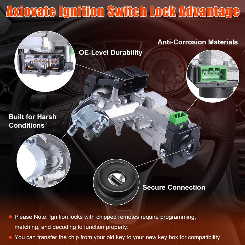 Ignition Switch Lock Cylinder Assembly (with ID48 chip Key) for