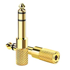 SELIACR 6.35 mm Male to 3.5 mm Female Plated Stereo Jack Adapter, Jack 6.3 3.5 Amplifier Headphone Adapter Compatible with Guitar Electronic Keyboards Headphones