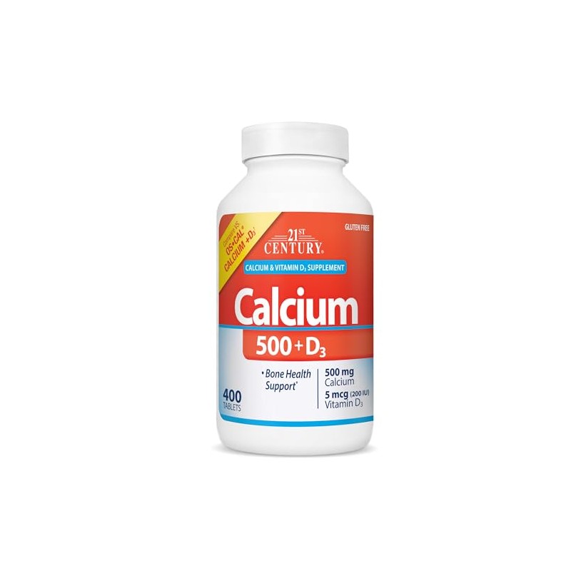 21st Century Calcium 500 Plus D Caplets, 400 Count
