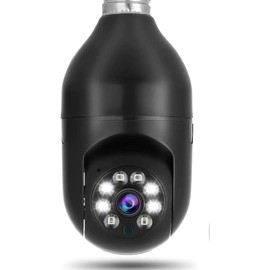 Vipula Cámara de WiFi inalámbrica, cámara de Seguridad IP panorámica de 360°, cámara de Seguridad Interior Inteligente HD 1080P para el hogar, visión Nocturna en Color, con Audio bidireccional(Negro)