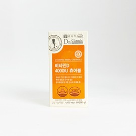 Chong Kun Dang Dr. Goods Vitamin D 4000IU Chewable 1000mg x 90 tablets - / 닥터굿스 비타민D 4000IU 츄어블 1000mg x 90정 -