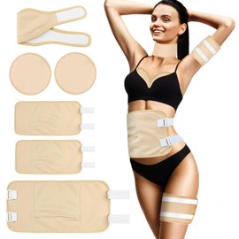 6 Stück Rizinusöl Packung Kit, Castor Oil Pack Wrap Kit, Wiederverwendbare Castor Oil Pack Kit, Rizinusöl-Packung Wrap, Wasserdicht Rizinusöl Packungen Set, Organic Castor Oil Pack, Für Wade, Nacken