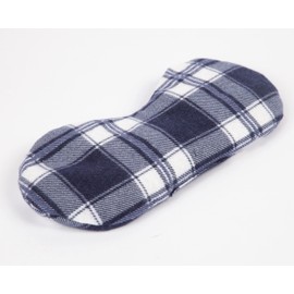 Eye Pillow, Cooling Mask & Cooling Pad for the Eyes. The Natural Alternative to Gel Eye Mask with Linseed - Colour: Flannel Chequered Blue
