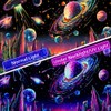 Tushelia Blacklight Galaxy Space Tapestry Neon Planet UFO Tapestries UV